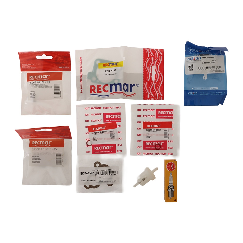 Recmar Service Maintenance Kit for Yamaha F4 B / F5 A 2010 Onwards Outboard Engines