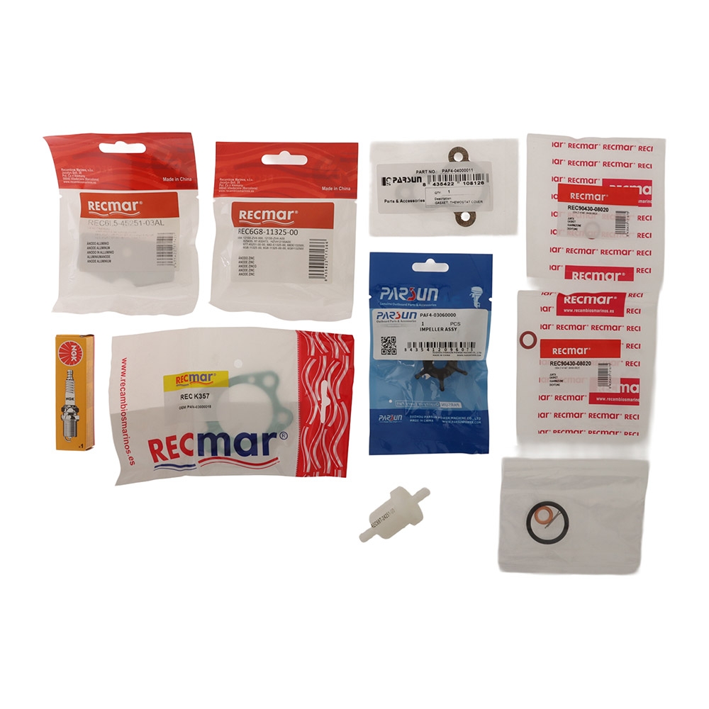 Recmar Service Maintenance Kit for Yamaha F6C 2010 Ownards Outboard Engines
