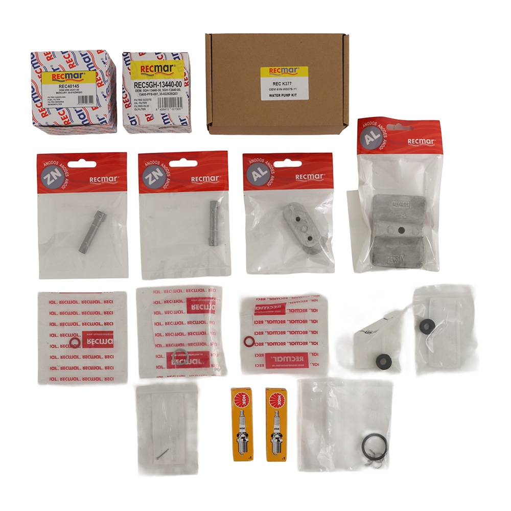 Recmar Service Maintenance Kit for Yamaha F20A 1998-2009 Outboard Engines