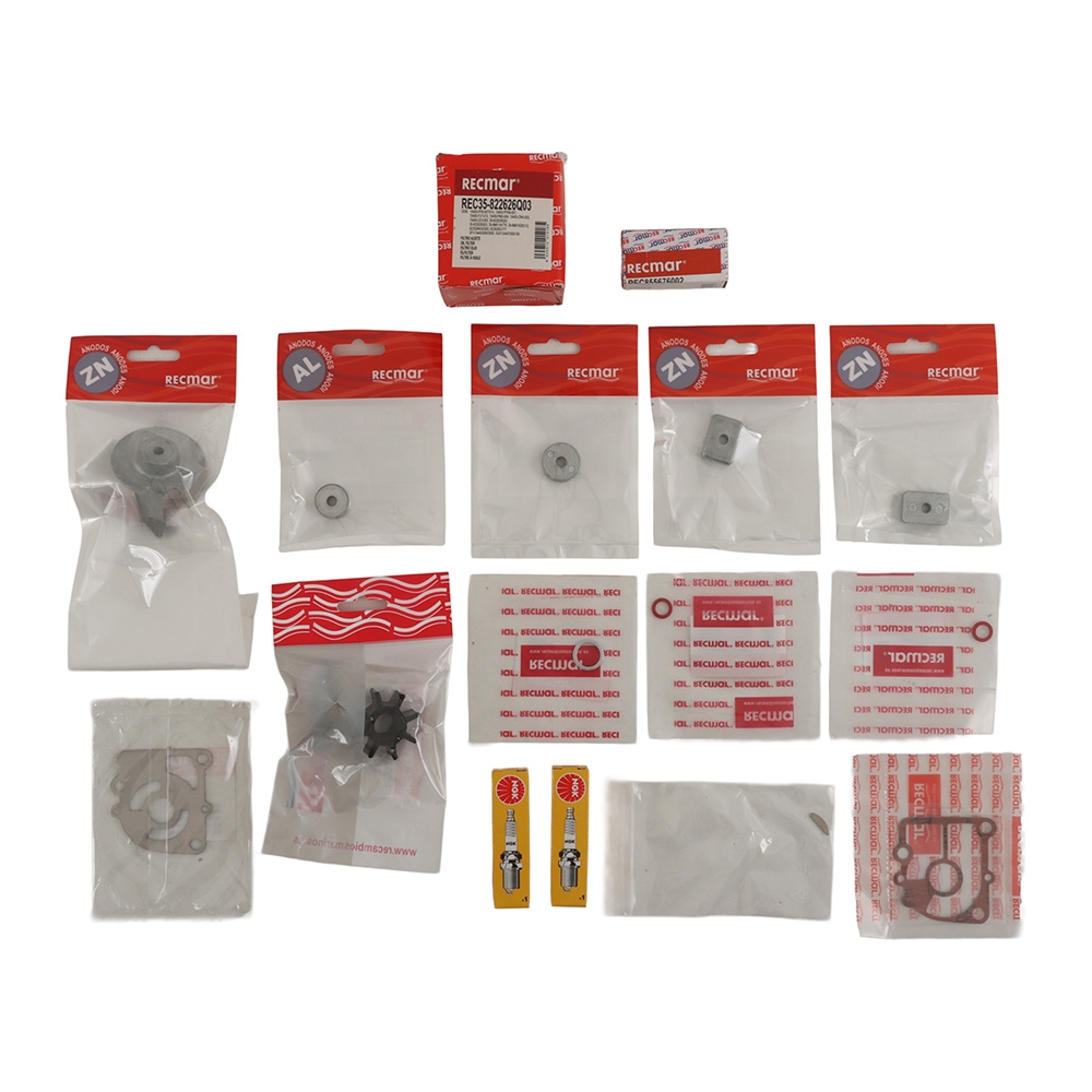 Recmar Service Maintenance Kit for Mercury/Mariner 4-Stroke 15HP/20HP Outboard Engines