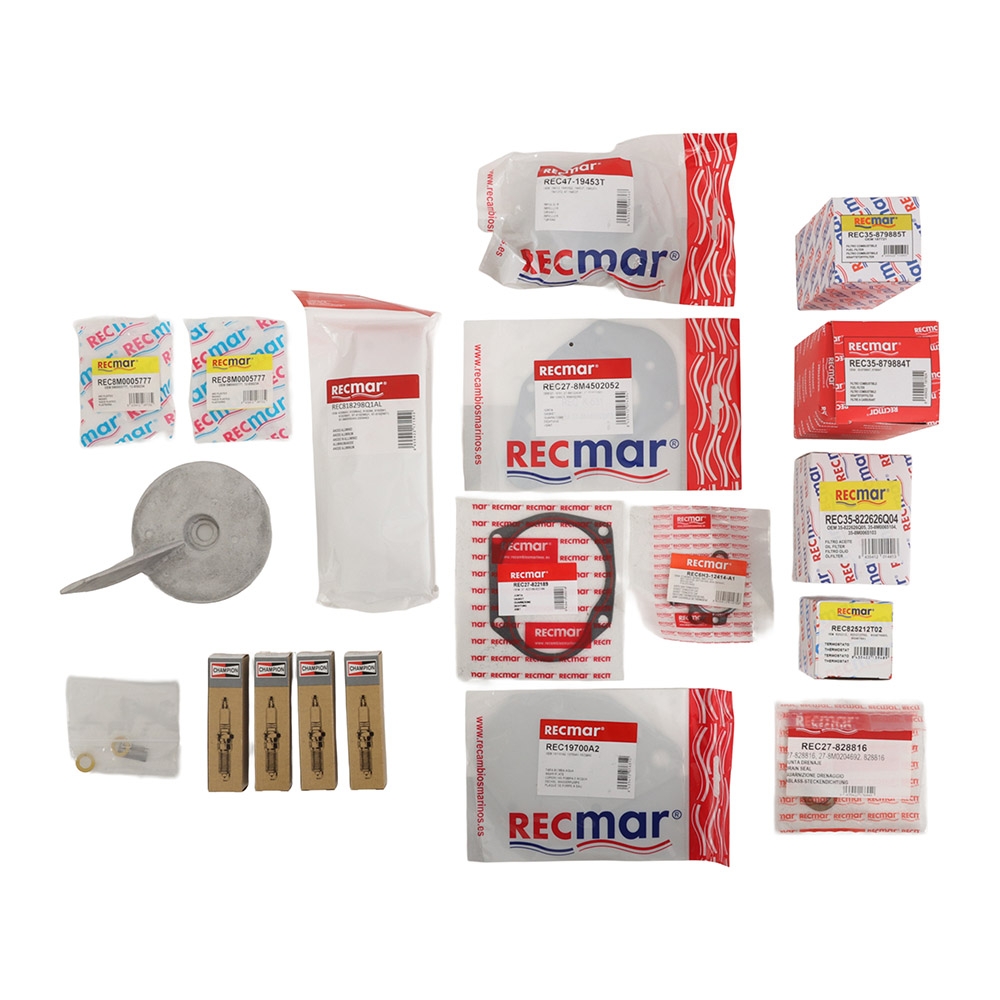 Recmar Service Maintenance Kit for Mercury/Mariner 4-Stroke 40HP EFI Outboard Engines
