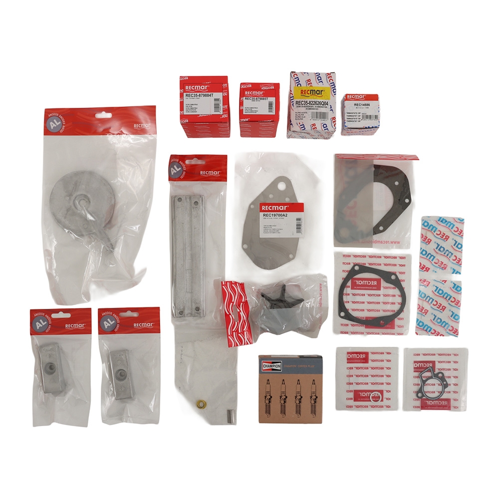 Recmar Service Maintenance Kit for Mercury/Mariner 4-Stroke 40HP/50HP/60HP EFI Outboard Engines