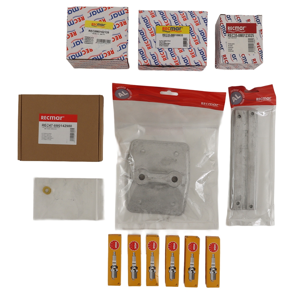 Recmar Service Maintenance Kit for Mercury/Mariner 4-Stroke 175HP/200HP/225HP V6 Outboard Engines