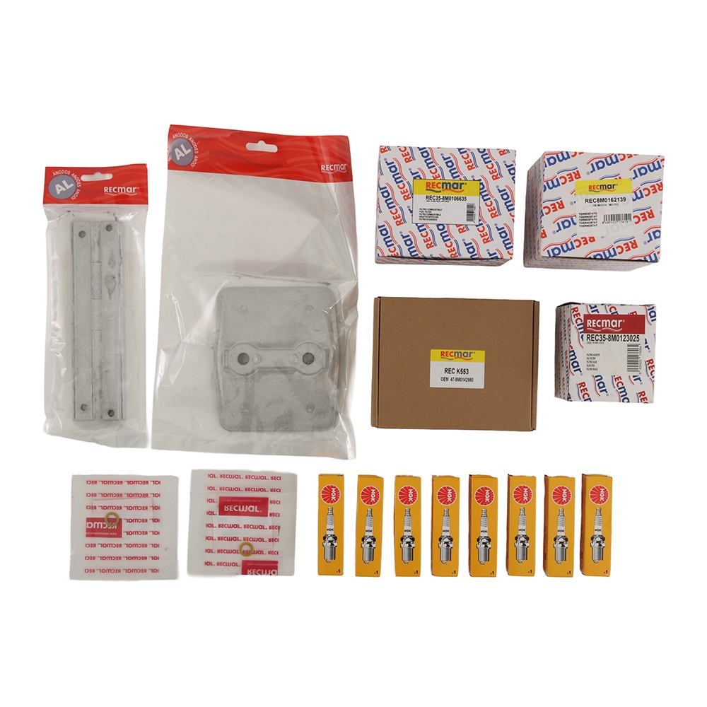 Recmar Service Maintenance Kit for Mercury/Mariner 4-Stroke 250HP/300HP V8 Outboard Engines