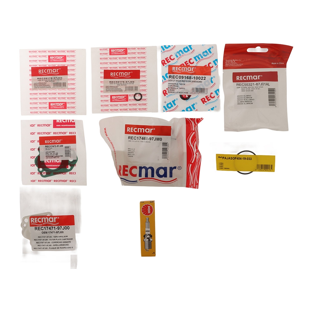 Recmar Service Maintenance Kit for Suzuki DF2/DF2.5 2006-2011 Outboard Engines