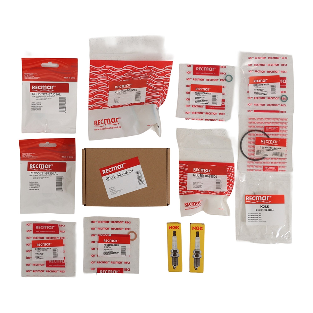 Recmar Service Maintenance Kit for Suzuki DF8A/9.9A 2010 Onwards Outboard Engines