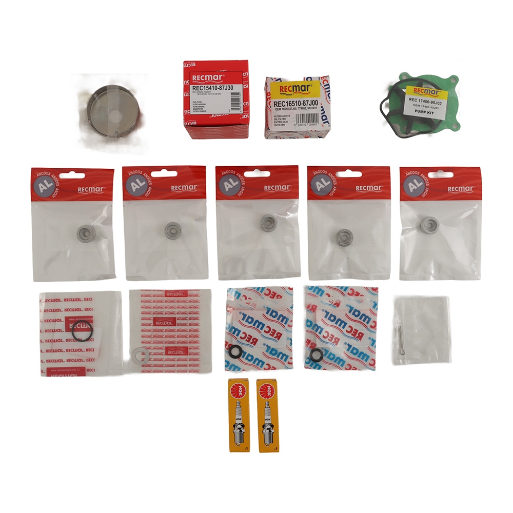 Recmar Service Maintenance Kit for Suzuki DF20/DF25 V2 2006 Onwards Outboard Engines