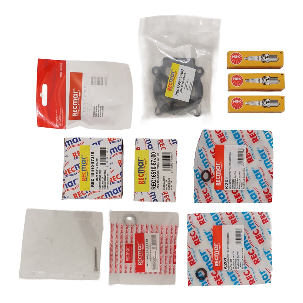 Recmar Service Maintenance Kit for Suzuki DF25/DF30 2001-2010 Outboard Engines
