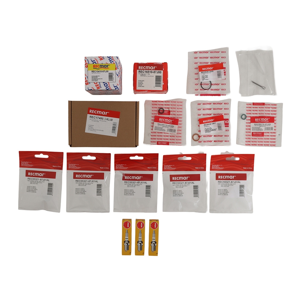 Recmar Service Maintenance Kit for Suzuki DF25A/DF30A 2015 Onwards Outboard Engines