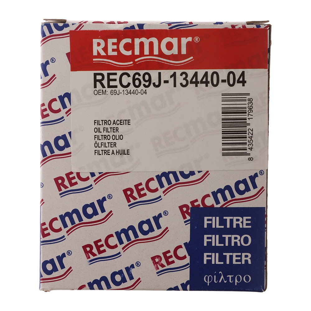 Recmar 69J-13440-04 Oil Filter for Yamaha F150/F200/F225/F250 Outboard Engines