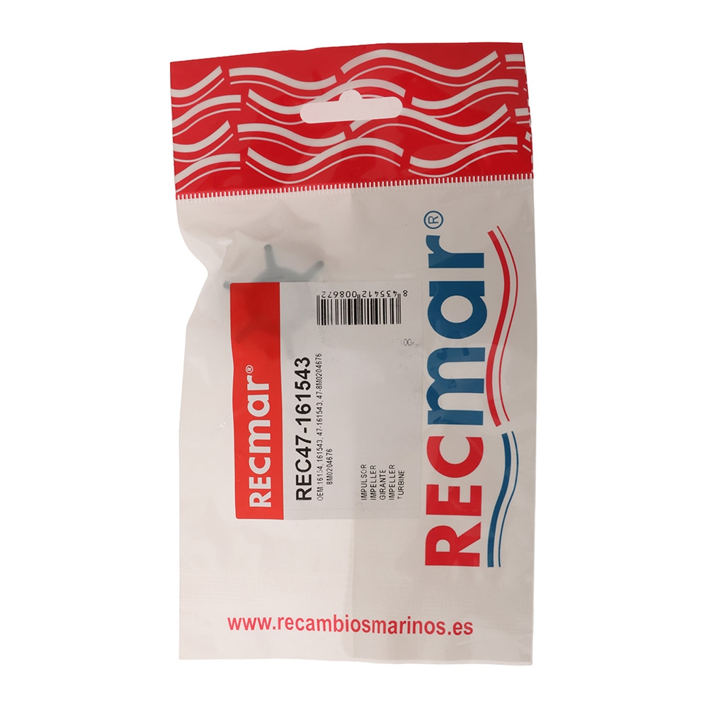 Recmar 47-161543 Water Pump Impeller for Mercury/Mariner/Tohatsu Outboard