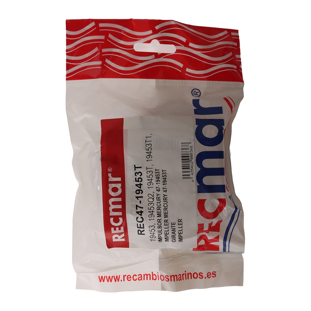 Recmar 47-19453T Water Pump Impeller for Mercury/Mariner Outboard