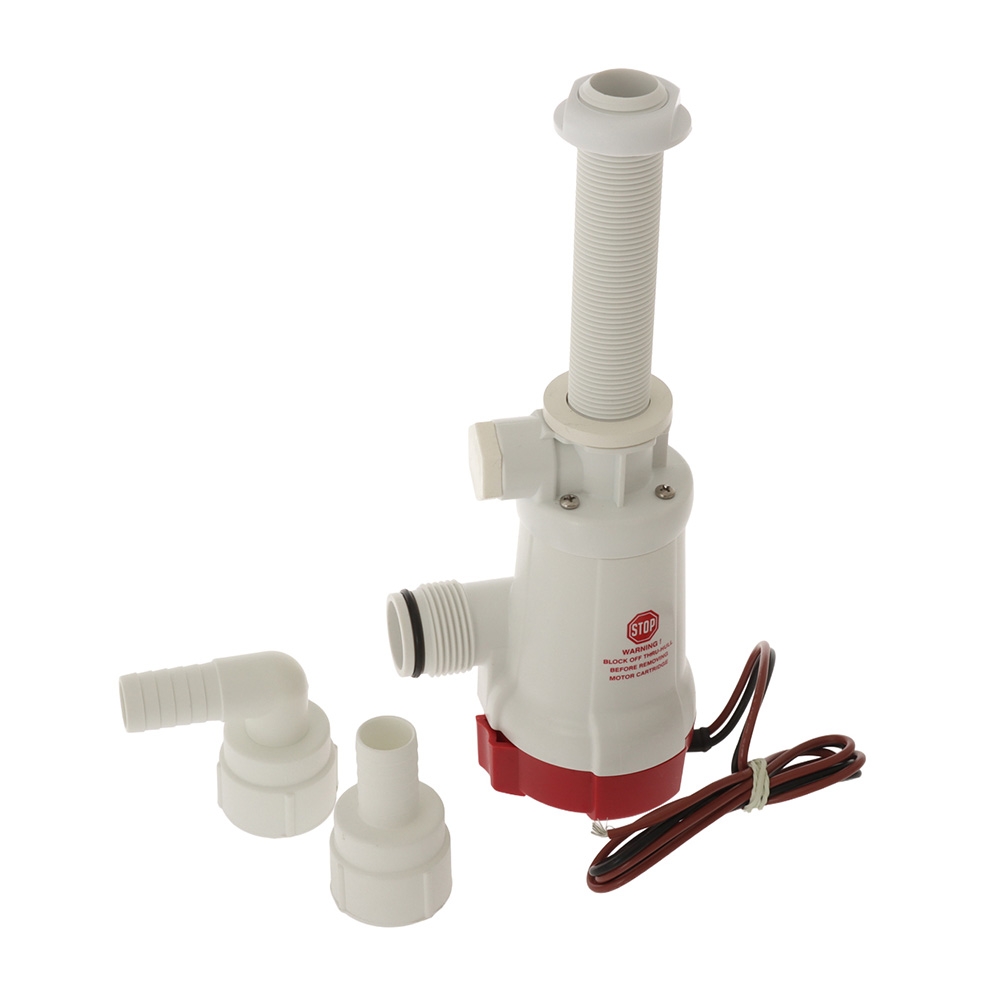 Rule Livewell Pump 12V 601STC Straight Thru-Hull 500GPH