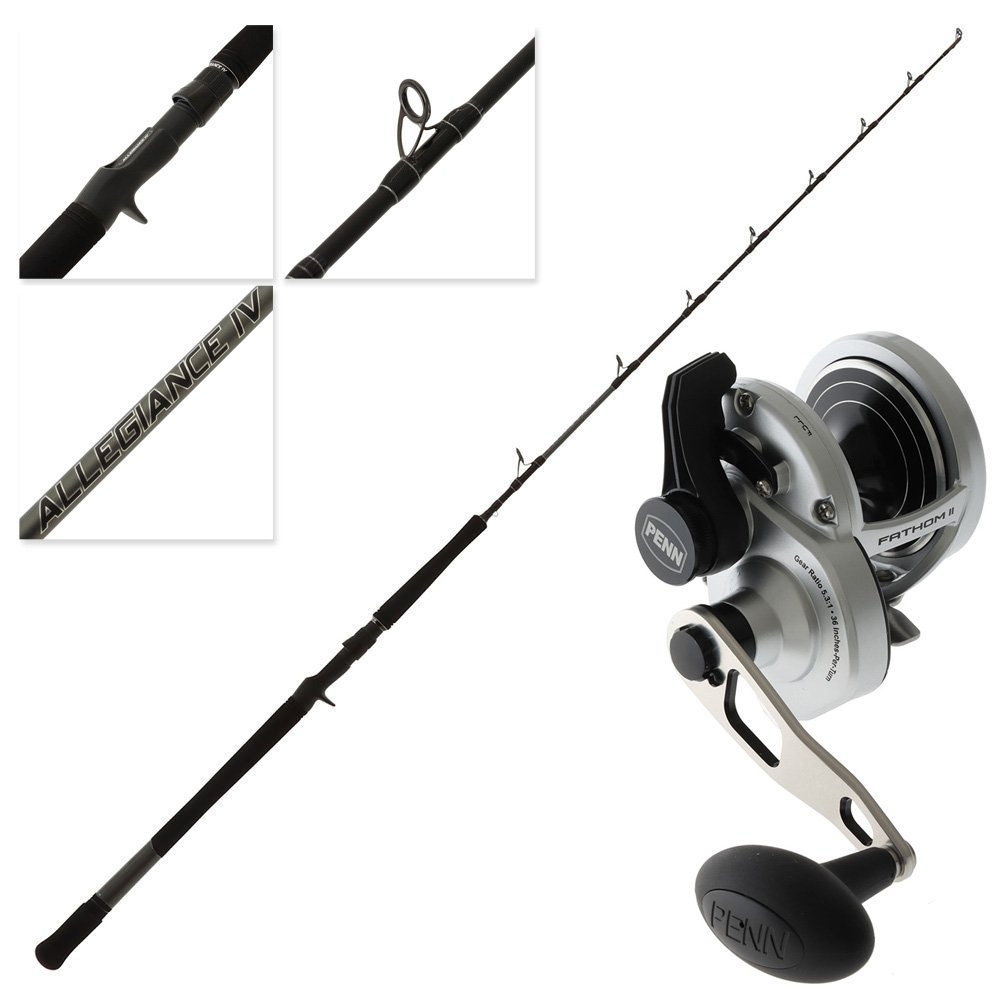 PENN Fathom II 25N Allegiance IV 501MH Inshore Oh Jigging Combo 5ft 250g 1pc