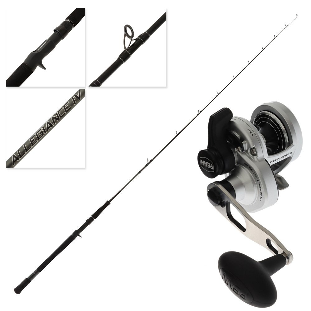 PENN Fathom II 10XN Allegiance IV 631M Inshore OH Jigging Combo 6ft 3in 80-180g 1pc
