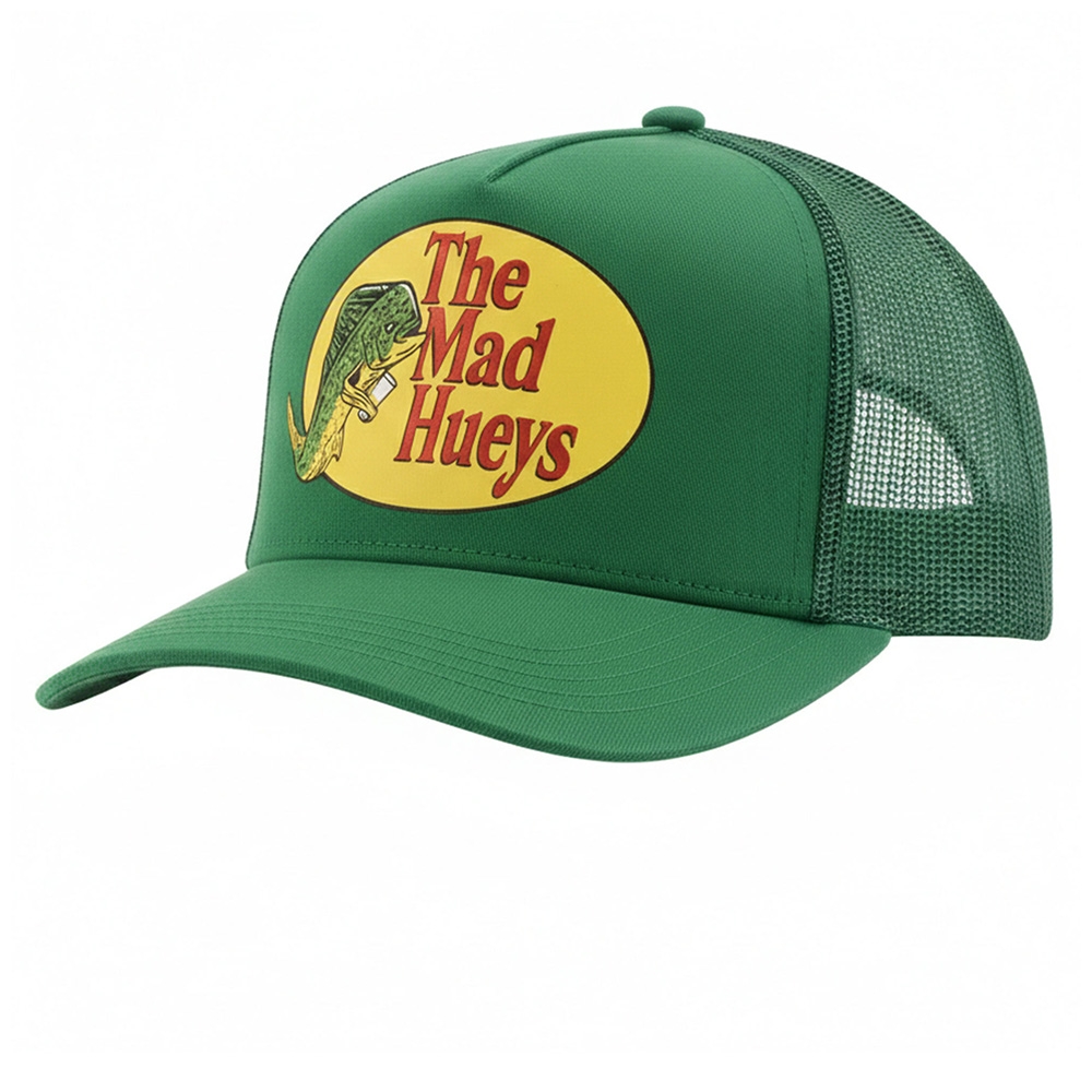 The Mad Hueys Pro Hueys Twill Trucker Cap Pine Green