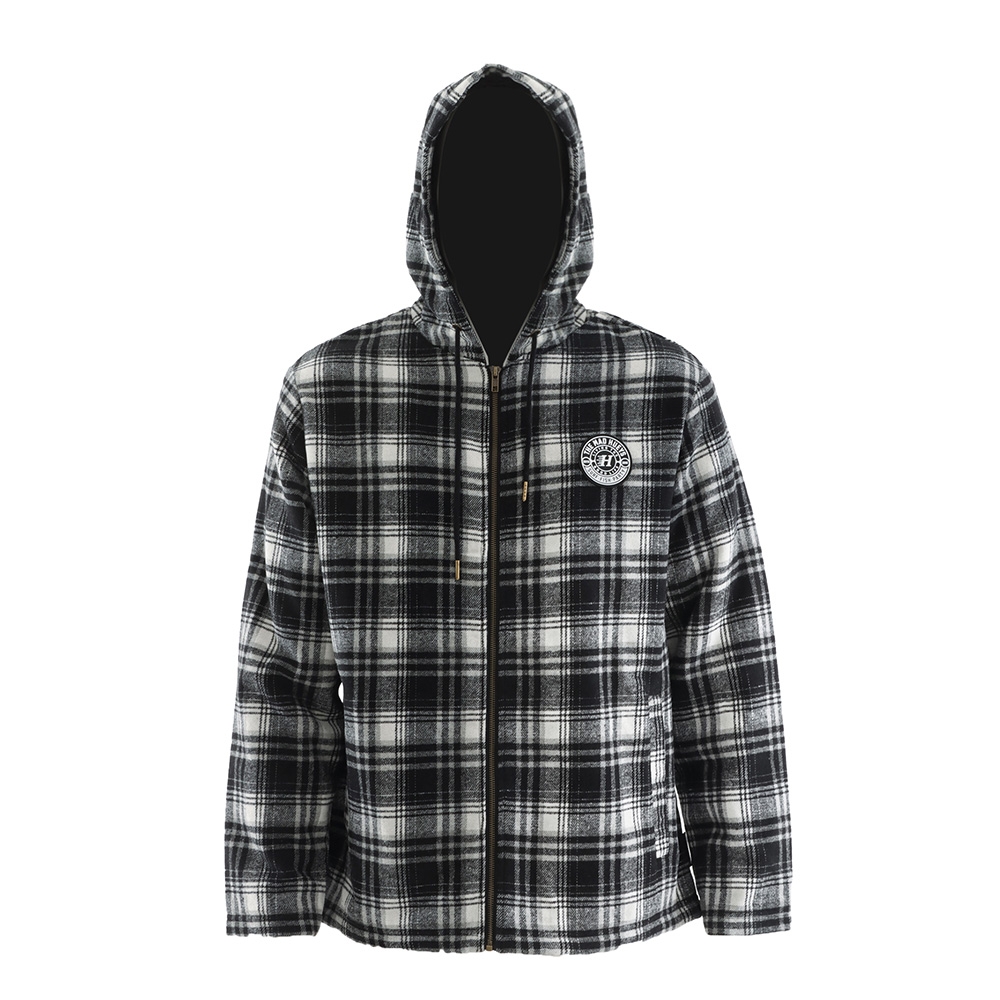 The Mad Hueys Hazza Flannel Sherpa Mens Hooded Jacket