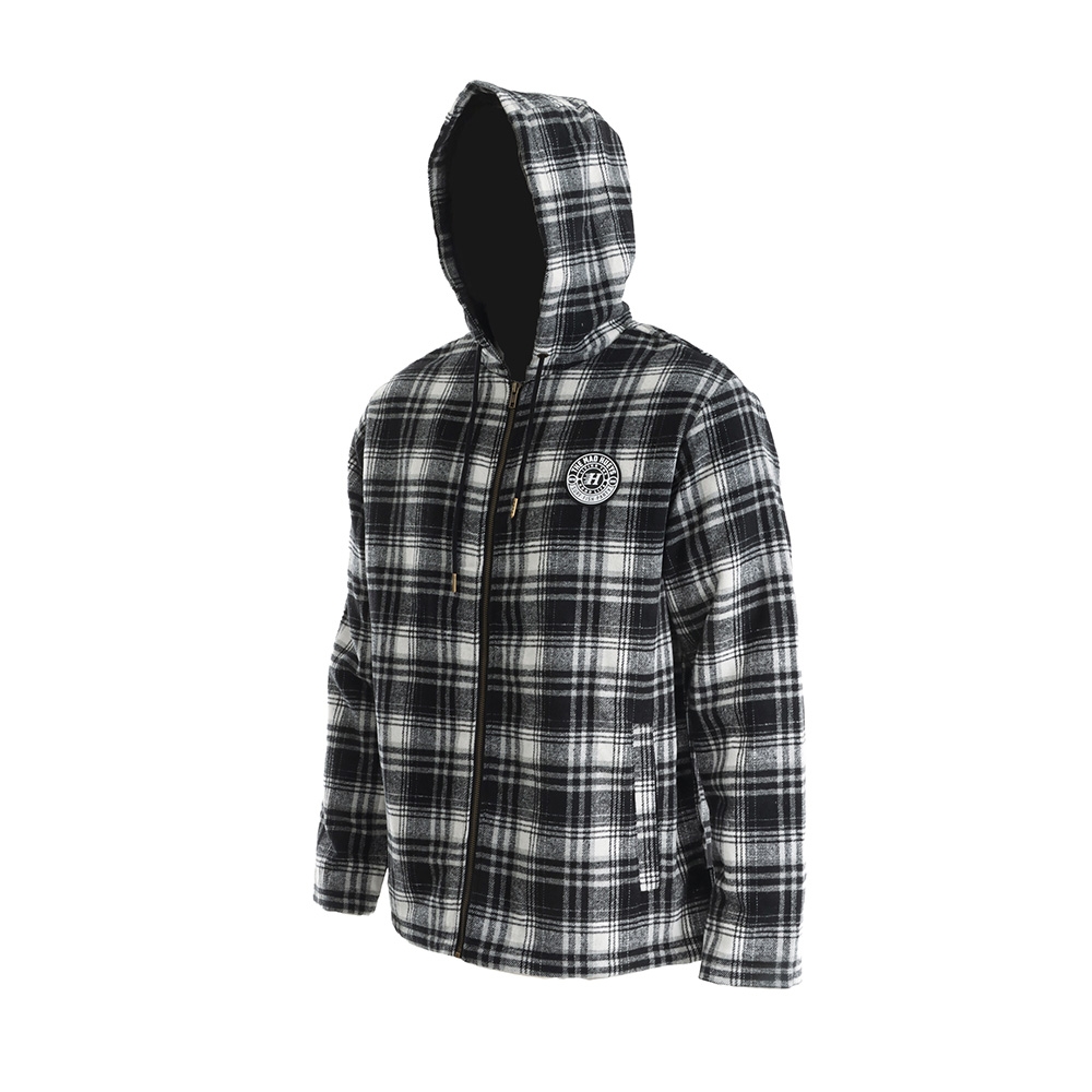The Mad Hueys Hazza Flannel Sherpa Mens Hooded Jacket