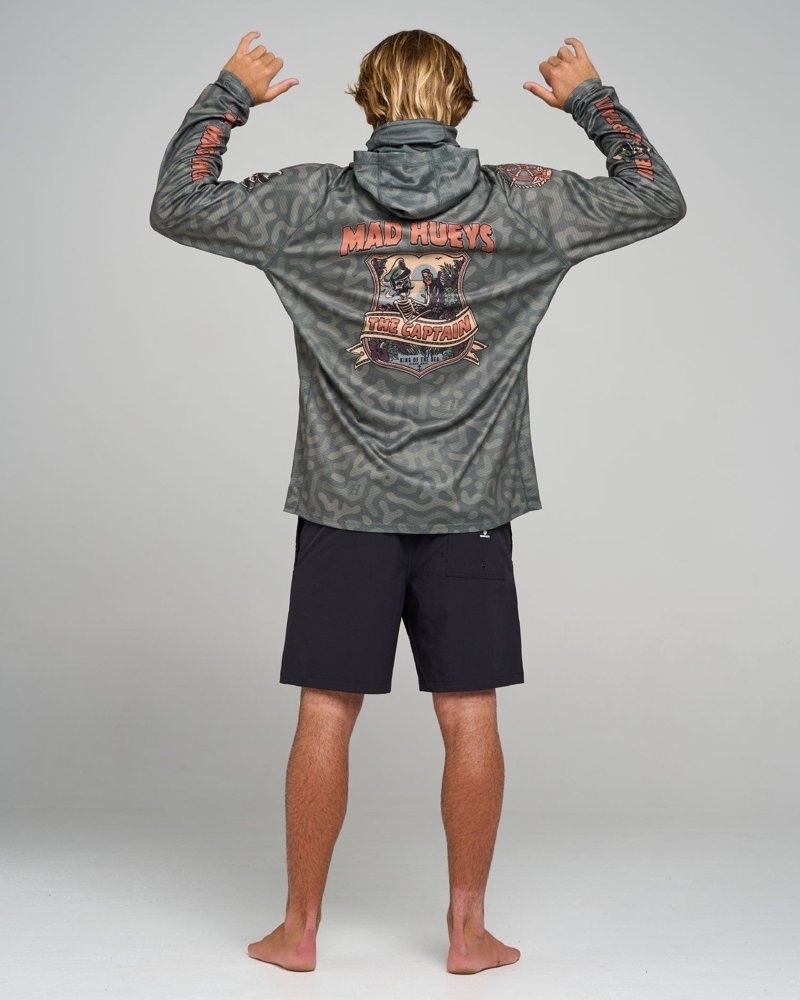 The Mad Hueys Captain Two Faced UPF 50+ Hooded Fishing Jersey