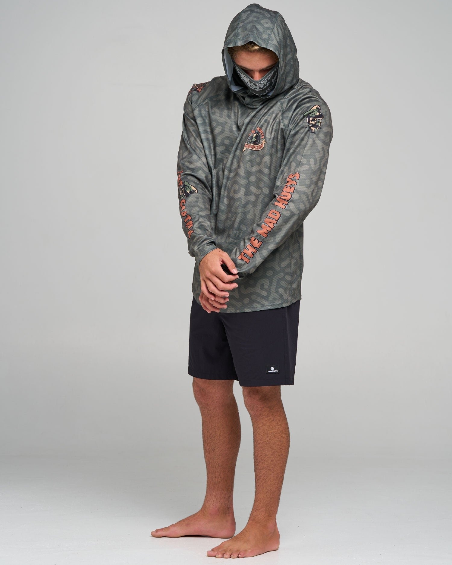 The Mad Hueys Captain Two Faced UPF 50+ Hooded Fishing Jersey