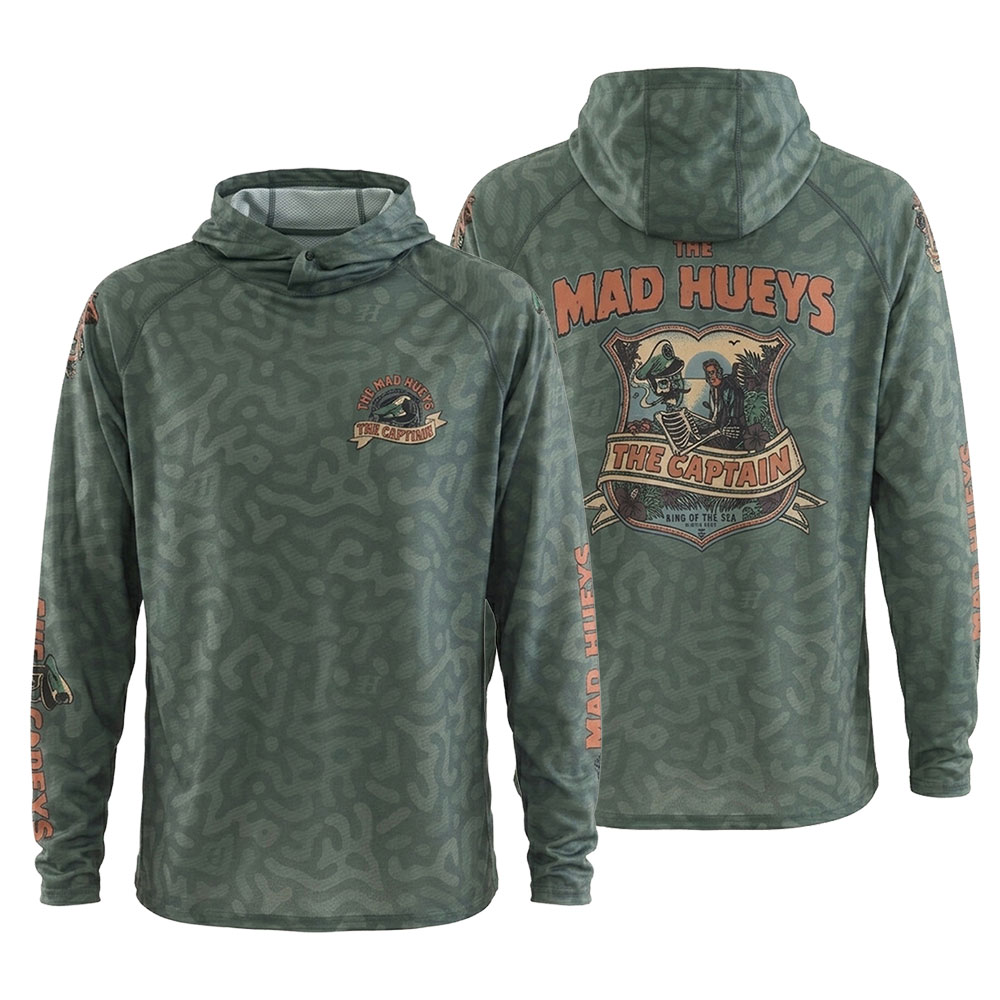The Mad Hueys Captain Two Faced UPF 50+ Hooded Fishing Jersey