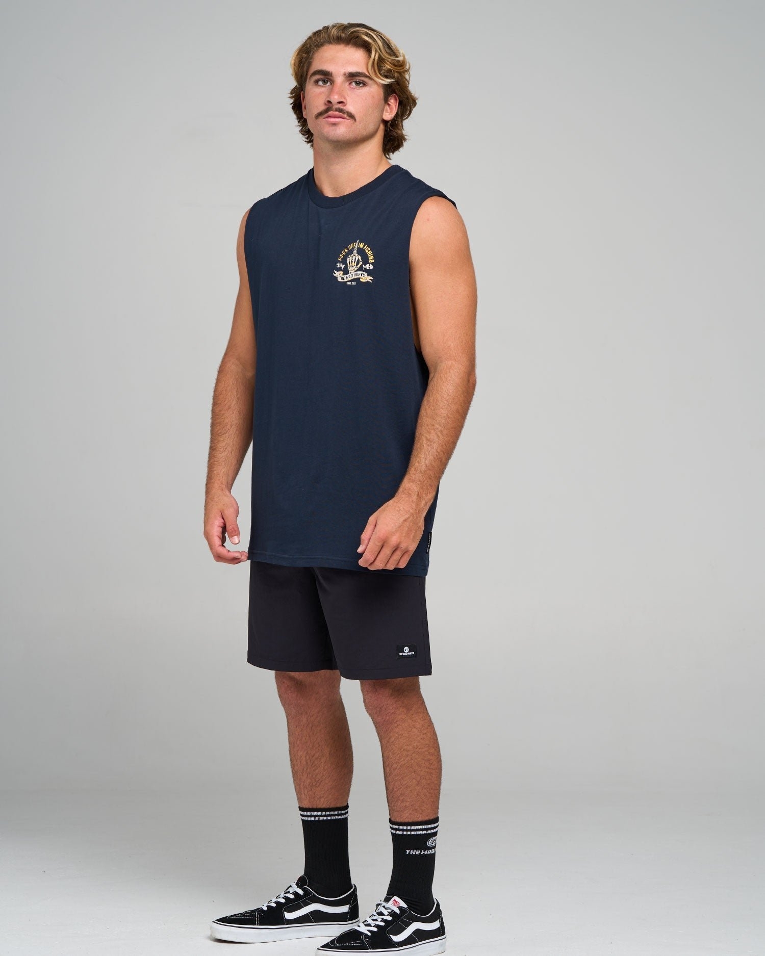 The Mad Hueys Fk Off Fish Mens Singlet