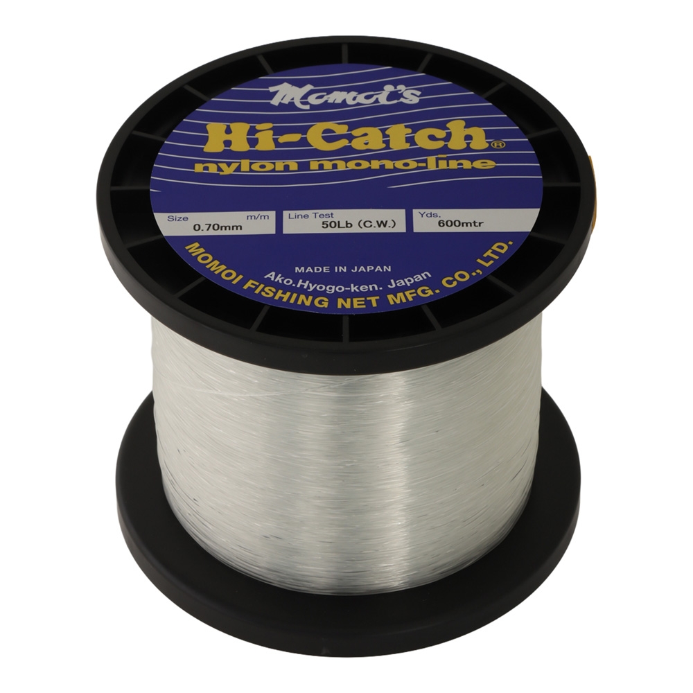 Momoi Hi-Catch Classic Nylon Mono Line Clear 50lb 0.70mm 600m