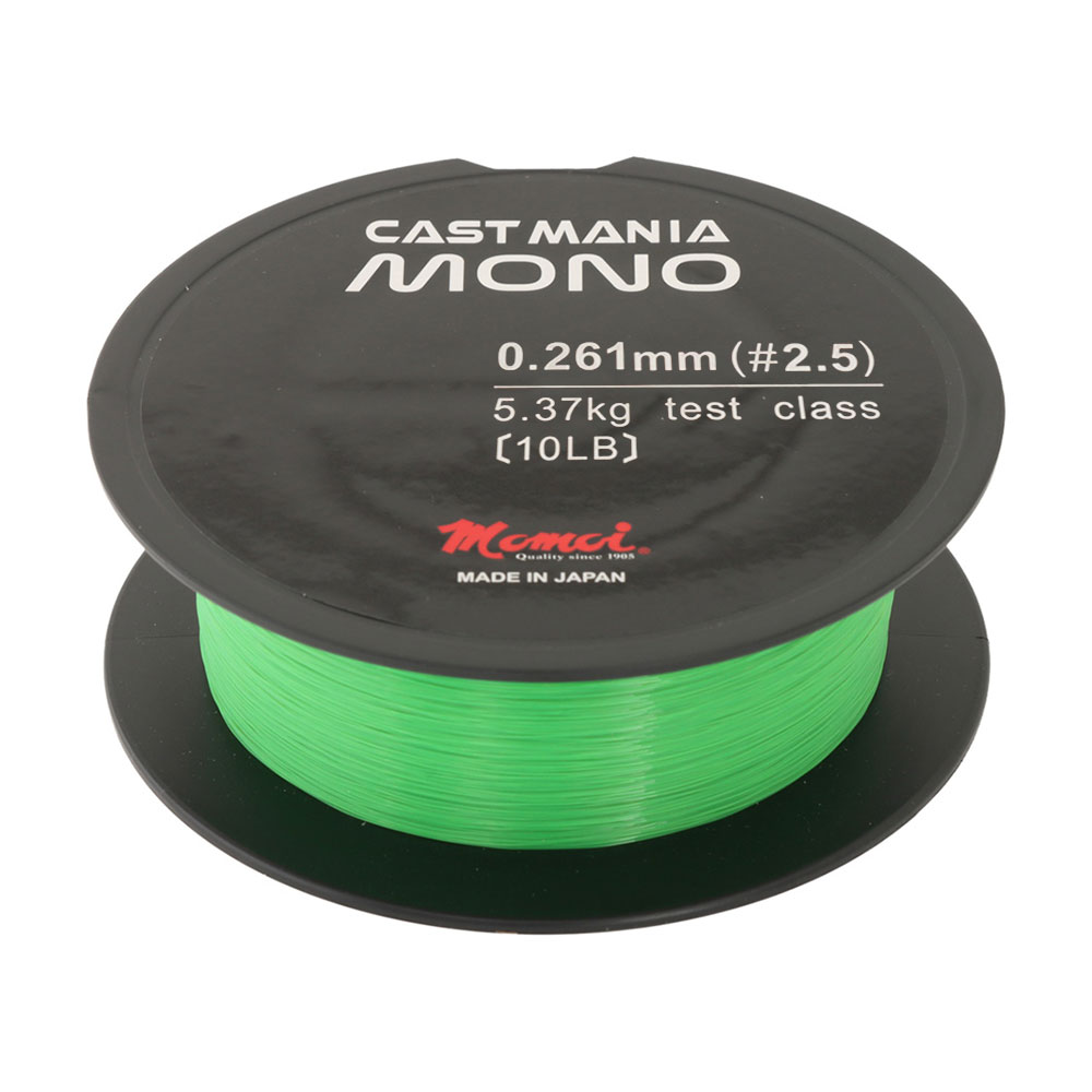 Momoi Cast Mania Monofilament Line Wasabi Green 1200m 10lb 0.26mm