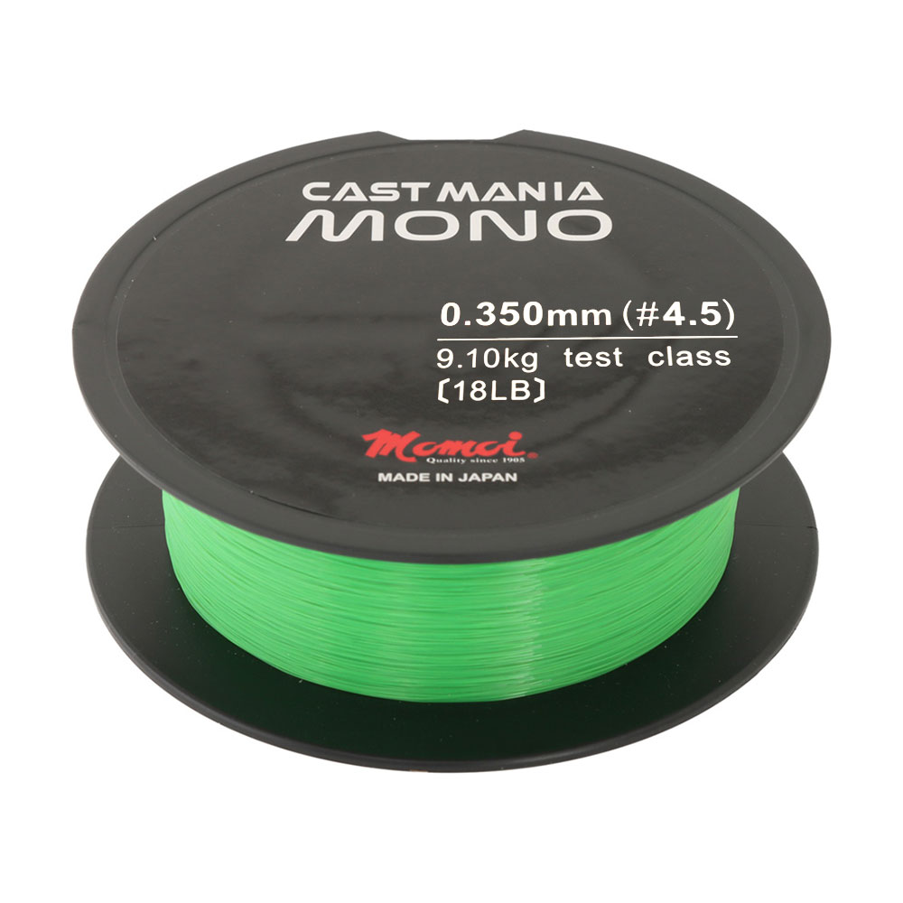 Momoi Cast Mania Monofilament Line Wasabi Green 1200m 18lb 0.35mm