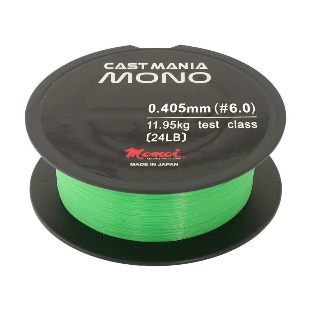 Momoi Cast Mania Monofilament Line Wasabi Green 1200m 24lb 0.40mm