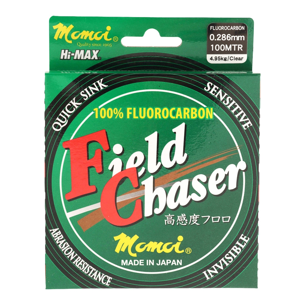 Momoi Hi-MAX Field Chaser Fluorocarbon Line Clear 100m 12lb (4.9kg) 0.28mm