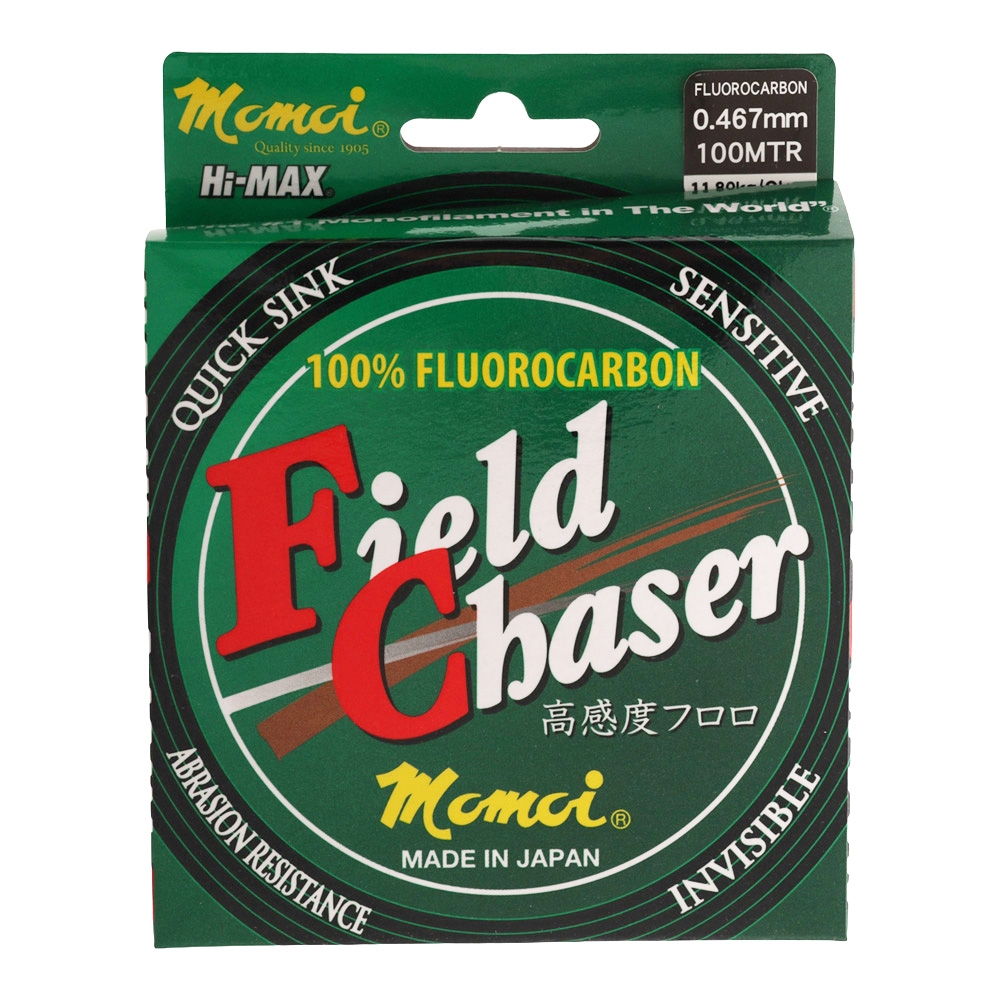 Momoi Hi-MAX Field Chaser Fluorocarbon Line Clear 100m 25lb (11.8kg) 0.46mm