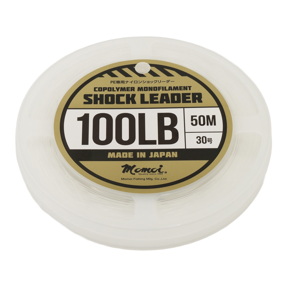 Momoi PE Shock Leader Co-Polymer Monofilament Clear 50m 100lb 0.91mm 