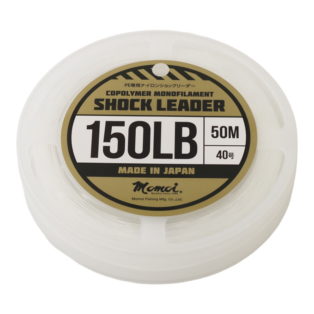 Momoi PE Shock Leader Co-Polymer Monofilament Clear 50m 150lb 1.05mm 