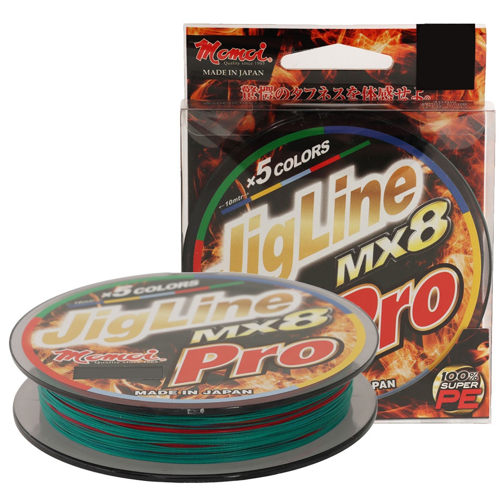 Momoi Jigline MX8 Pro Braid Multi-Colour 300m 50lb 0.26mm