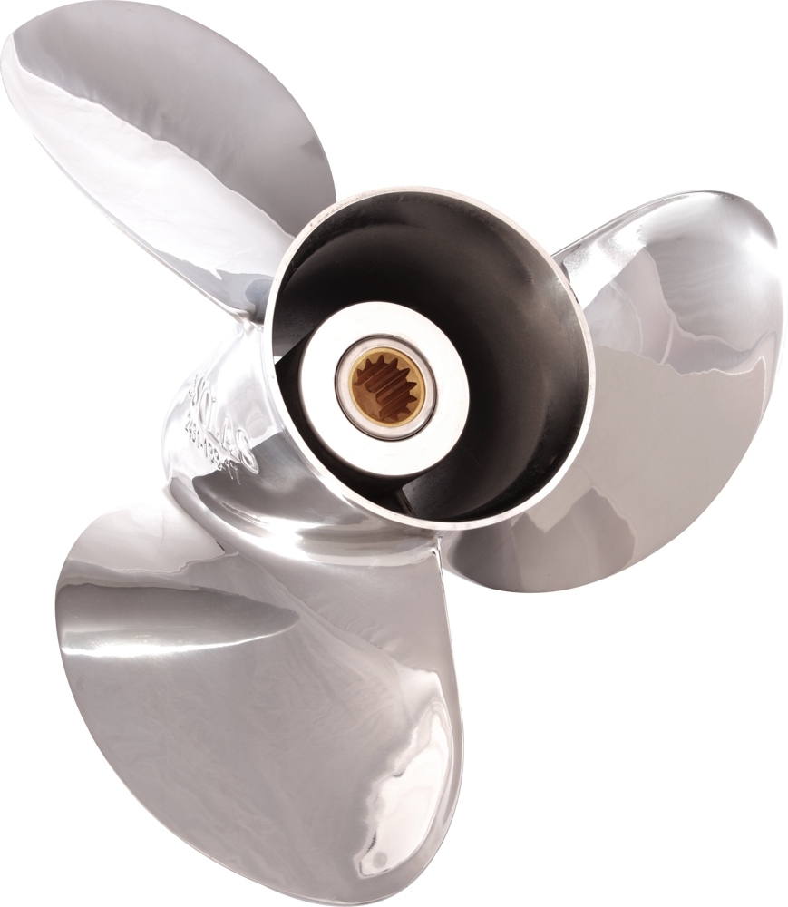 SOLAS 2431-133-17 New Saturn Johnson/Evinrude/BRP/Cobra Stainless Steel V4/Gearcase 17 Propeller