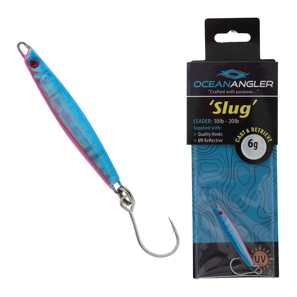Ocean Angler Slug Micro Jig 6g Pink/Blue