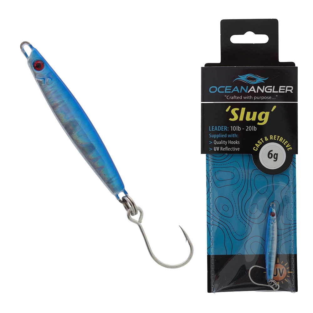 Ocean Angler Slug Micro Jig 6g Blue/Silver