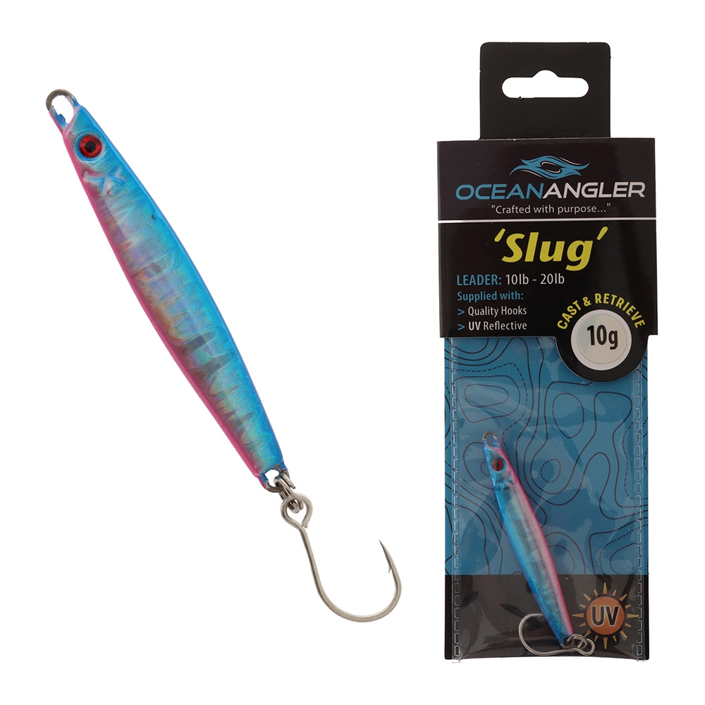 Ocean Angler Slug Micro Jig 10g Pink/Blue