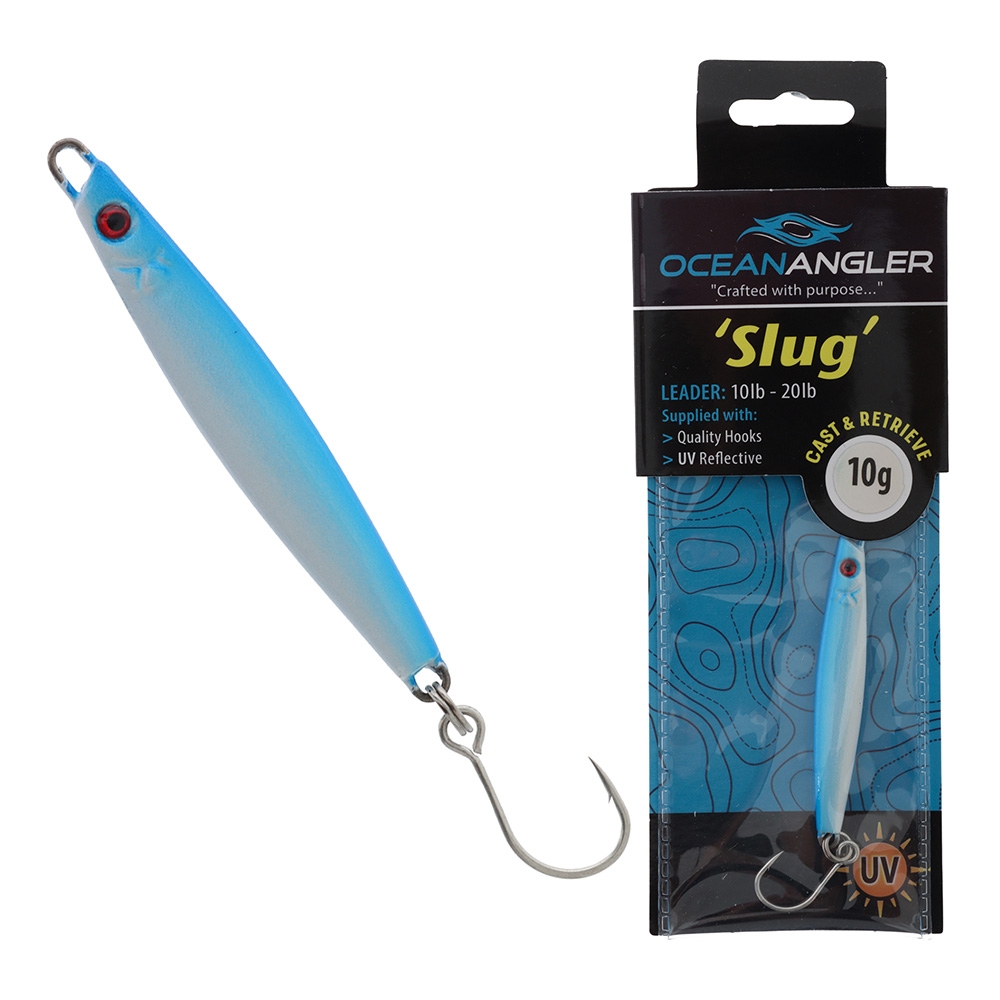 Ocean Angler Slug Micro Jig 10g Blue/White