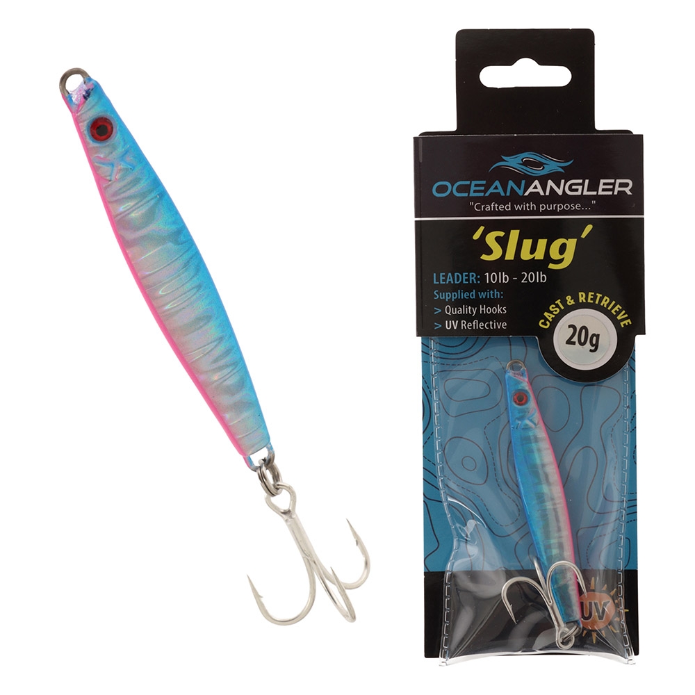 Ocean Angler Slug Micro Jig 20g Pink/Blue