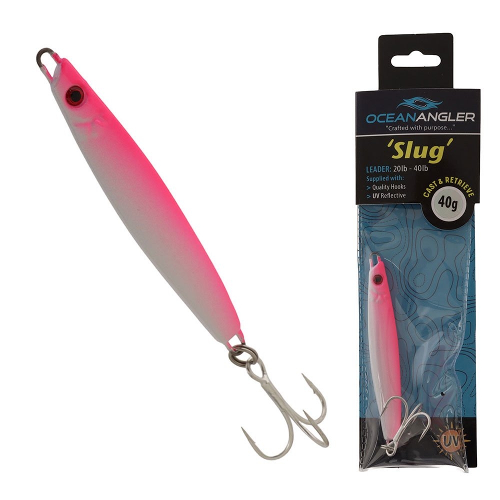 Ocean Angler Slug Jig 40g Pink/White