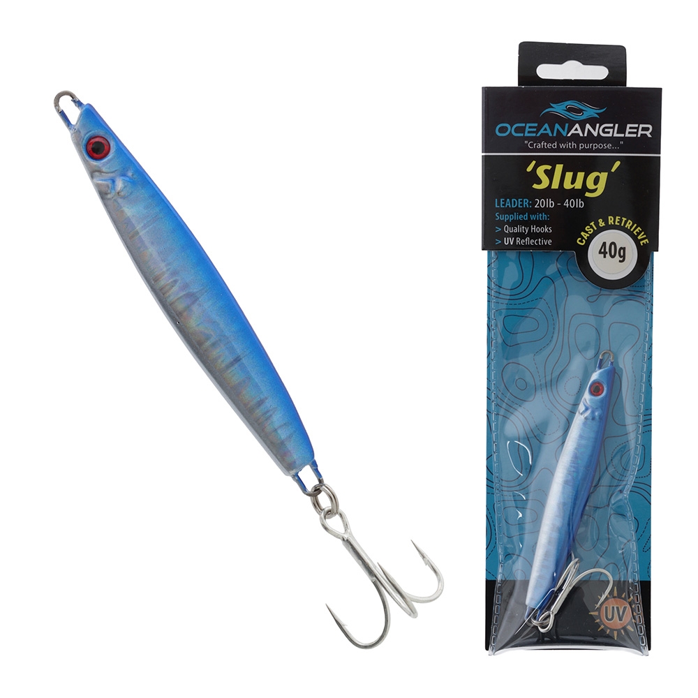 Ocean Angler Slug Jig 40g Blue/Silver