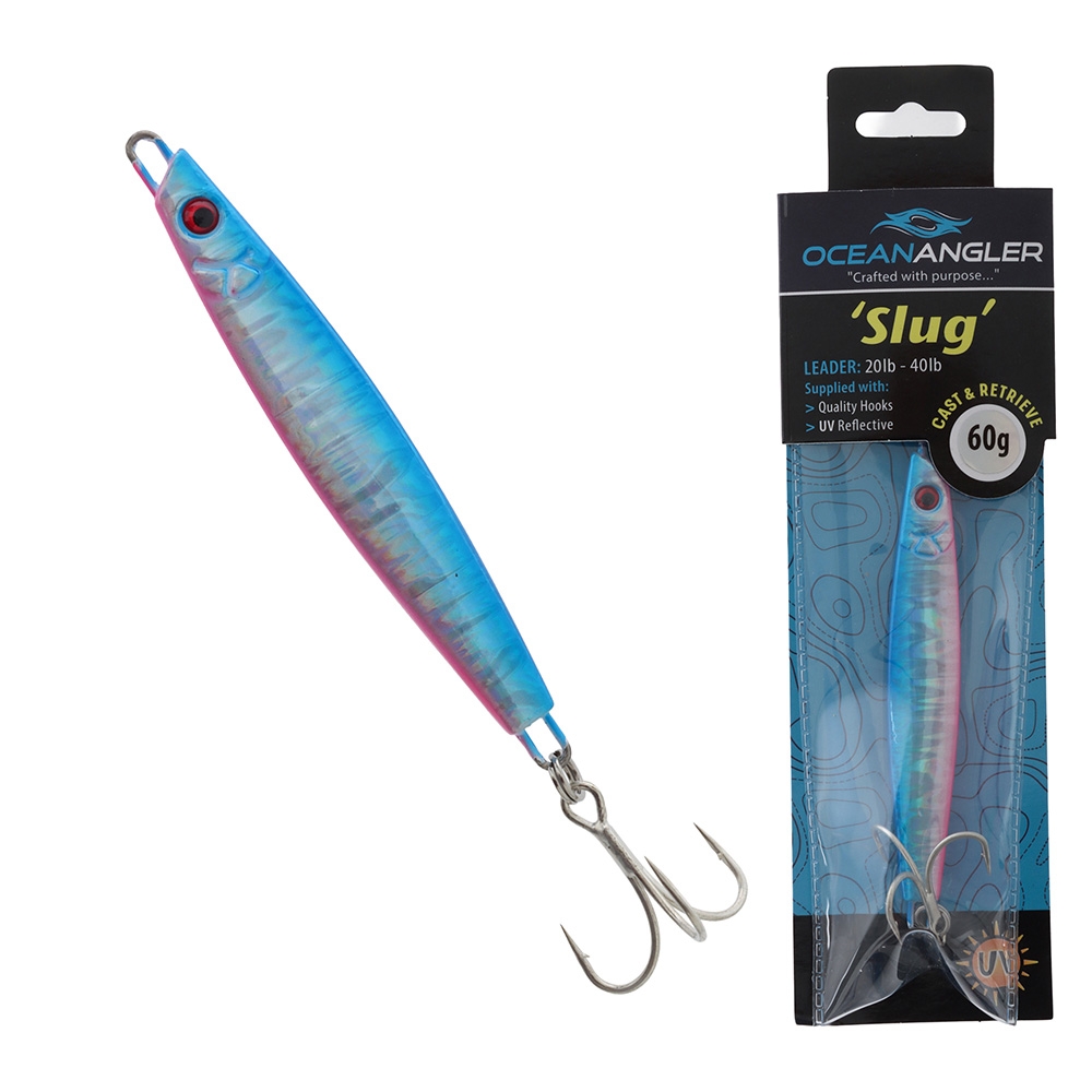 Ocean Angler Slug Jig 60g Pink/Blue
