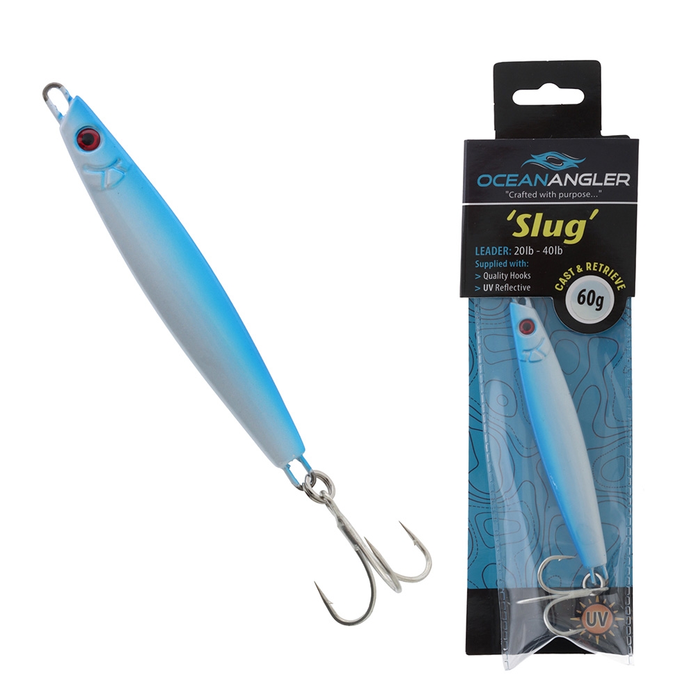 Ocean Angler Slug Jig 60g Blue/White