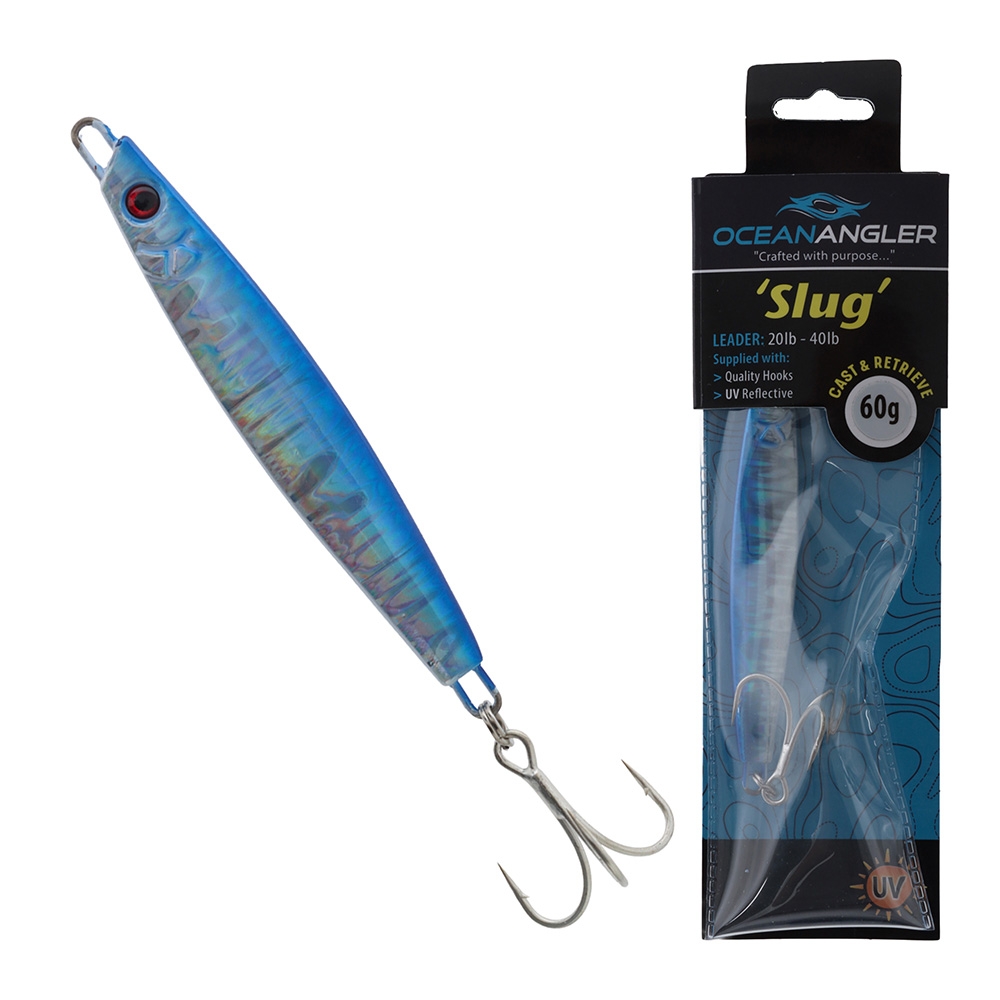 Ocean Angler Slug Jig 60g Blue/Silver