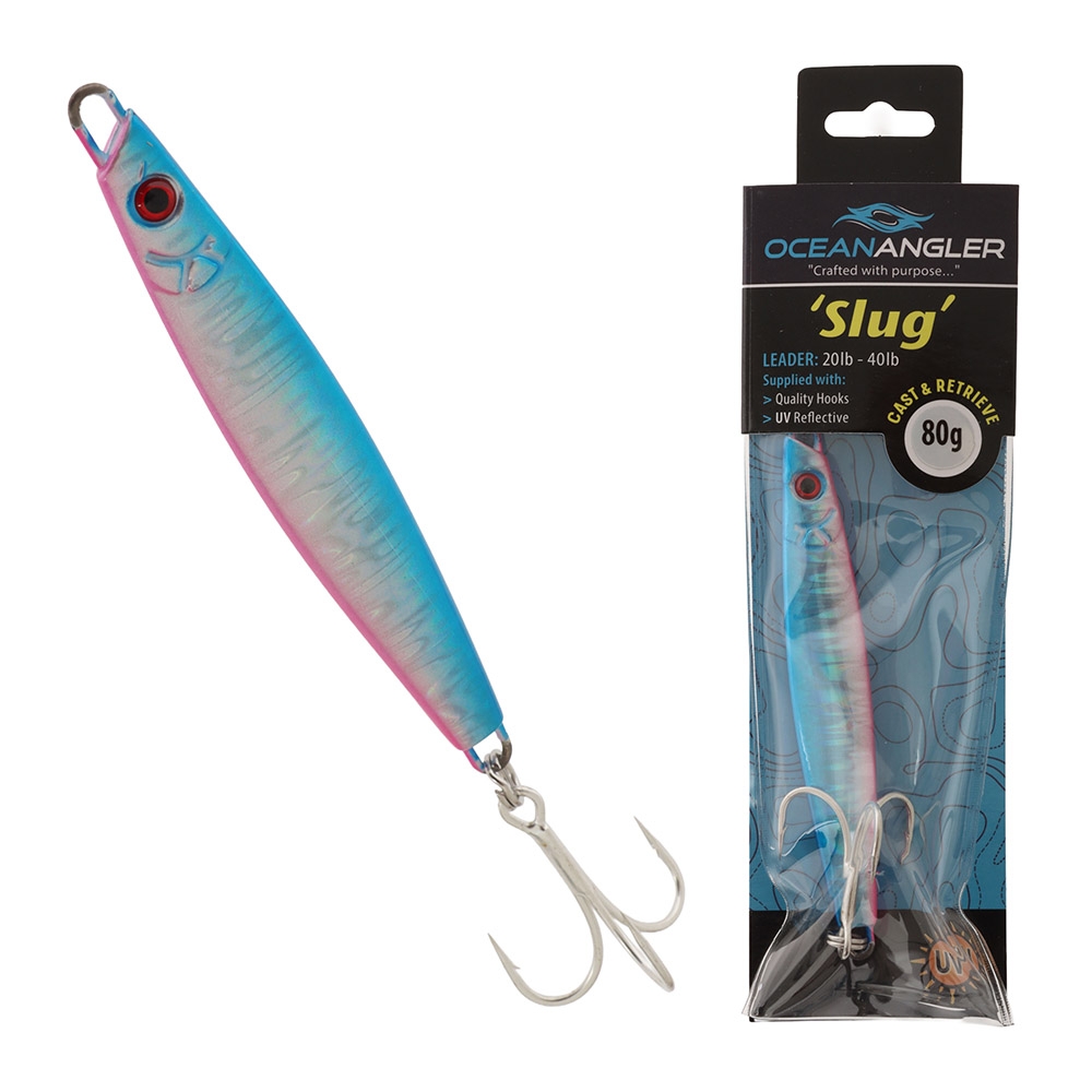Ocean Angler Slug Jig 80g Pink/Blue