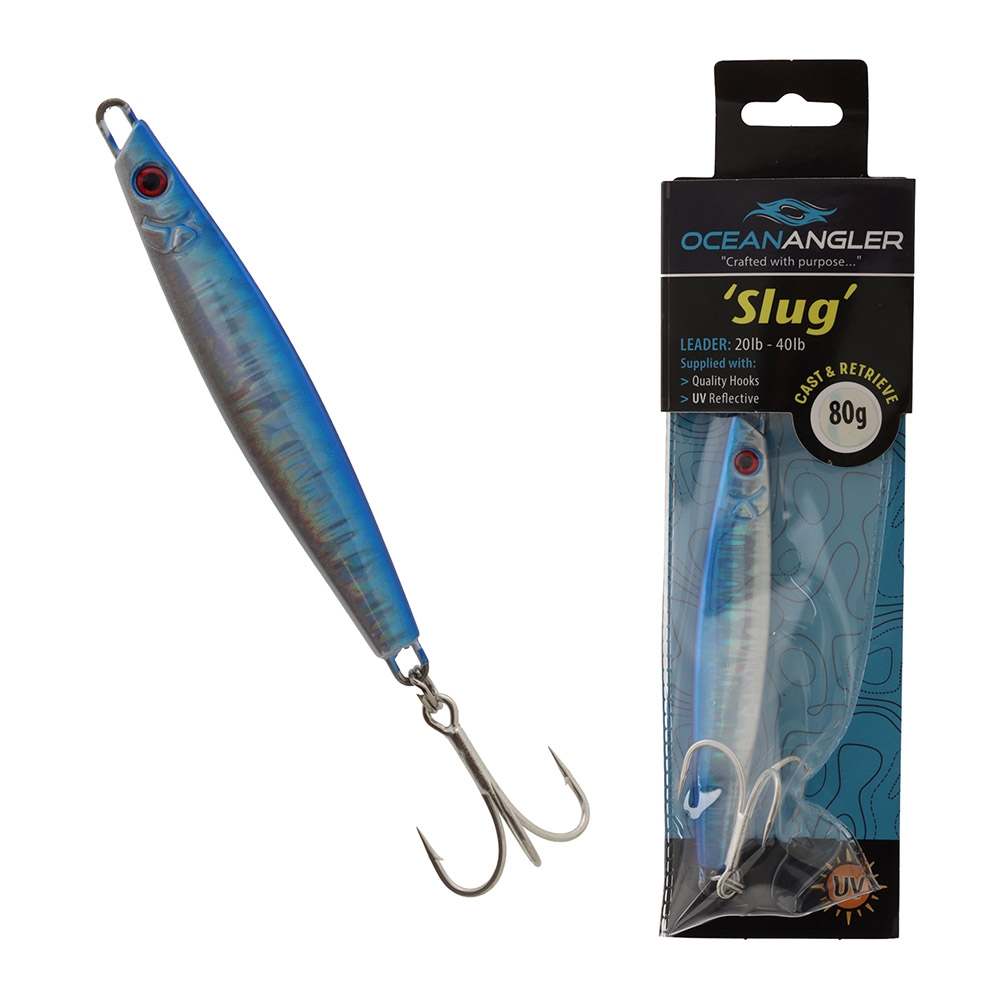 Ocean Angler Slug Jig 80g Blue/Silver