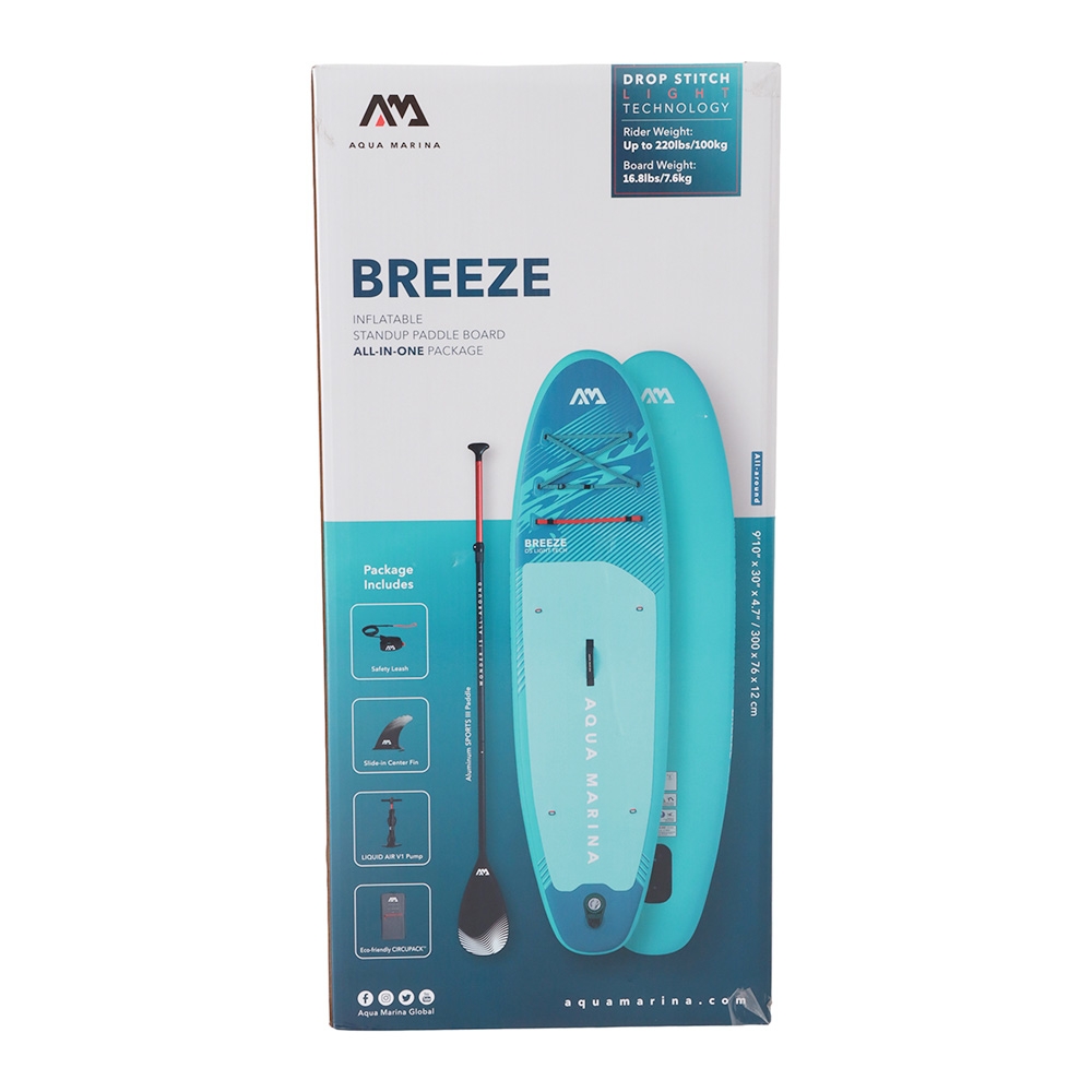 Aqua Marina 2026 Breeze All-Round Inflatable Stand Up Paddle Board Package 9ft 10in