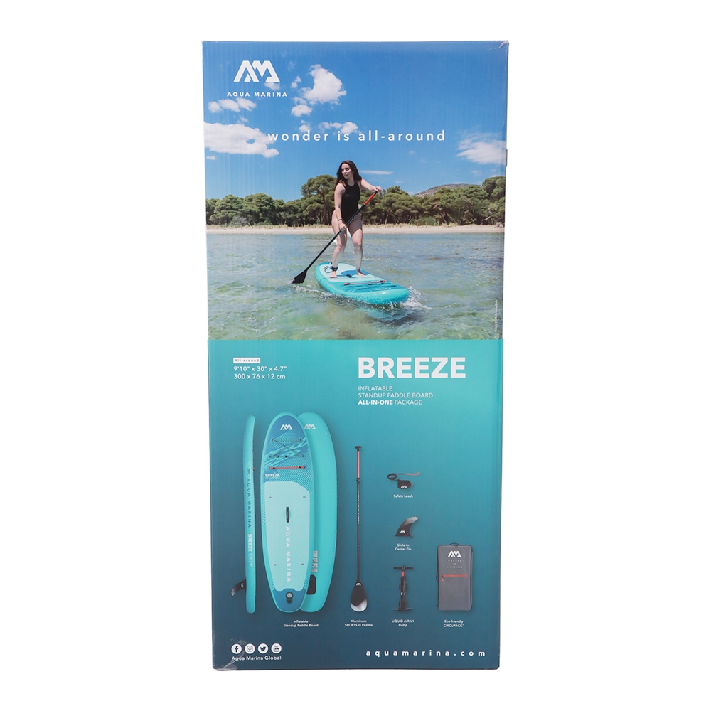 Aqua Marina 2026 Breeze All-Round Inflatable Stand Up Paddle Board Package 9ft 10in